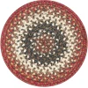 Homespice Decor Jute Braided Accessories Chester Red 240025PS 8 in. Set of 3 Round Rug