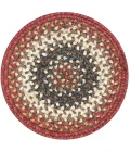 Homespice Decor Jute Braided Accessories Chester Red 240025PS 8 in. Set of 3 Round Rug