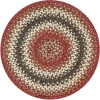Homespice Decor Jute Braided Accessories Chester Red 240033PS 15 in. Set of 2 Round Rug