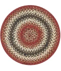 Homespice Decor Jute Braided Accessories Chester Red 240033PS 15 in. Set of 2 Round Rug