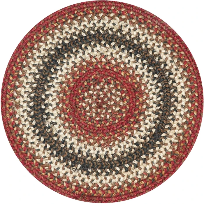 Homespice Decor Jute Braided Accessories Chester Red 240163PS 15 in. Set of 6 Round Rug