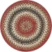 Homespice Decor Jute Braided Accessories Chester Red 240033PS 15 in. Set of 2 Round Rug