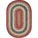 Homespice Decor Jute Braided Accessories Chester Red 240057PS 13 in. X 19 in. Set of 4 Oval Rug