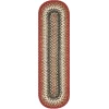 Homespice Decor Jute Braided Accessories Chester Red 240101PS 8 in. X 28 in. Set of 2 Oval Rug