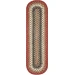 Homespice Decor Jute Braided Accessories Chester Red 240101PS 8 in. X 28 in. Set of 2 Oval Rug