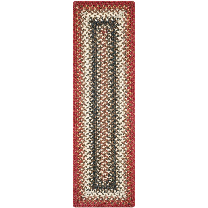 Homespice Decor Jute Braided Accessories Chester Red 240149PS 8 in. X 28 in. Set of 13 Rect Rug