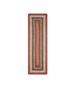 Homespice Decor Jute Braided Accessories Chester Red 572714 11 in. X 36 in. Rect Rug
