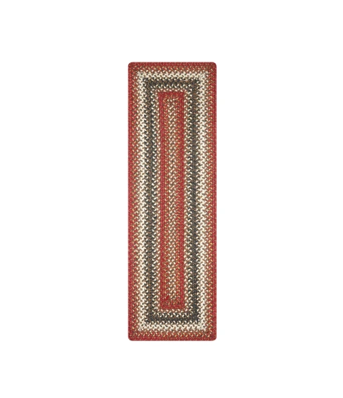 Homespice Decor Jute Braided Accessories Chester Red 572714 11 in. X 36 in. Rect Rug