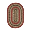 Homespice Decor Jute Braided Chester Red 503718 4 ft. X 6 ft. Oval Rug