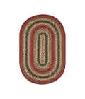 Homespice Decor Jute Braided Chester Red 502711 27 in. X 45 in. Oval Rug