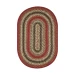 Homespice Decor Jute Braided Chester Red 505712 6 ft. X 9 ft. Oval Rug