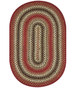 Homespice Decor Jute Braided Rug Red & Black Chester 2ft. x 3ft. Rect. Rug
