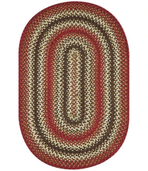 Homespice Decor Jute Braided Rug Red & Black Chester 2ft. x 3ft. Rect. Rug