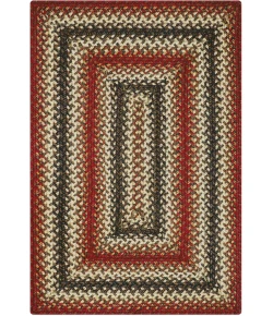 Homespice Decor Jute Braided Chester Red 511713 20 in. X 30 in. Rect Rug