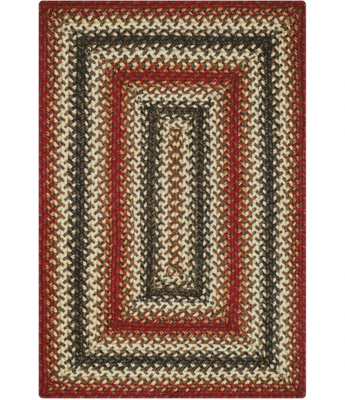 Homespice Decor Jute Braided Chester Red 512710 27 in. X 45 in. Rect Rug