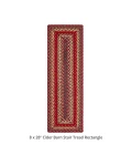 Homespice Decor Jute Braided Accessories Cider Barn Red 571120 11 in. X 36 in. Oval Rug