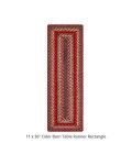 Homespice Decor Jute Braided Accessories Cider Barn Red 572127 11 in. X 36 in. Rect Rug