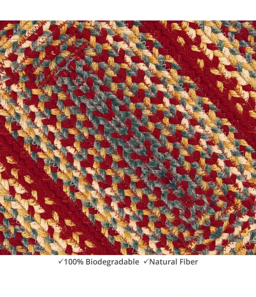 Homespice Decor Jute Braided Accessories Cider Barn Red 572127 11 in. X 36 in. Rect Rug