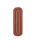Homespice Decor Jute Braided Accessories Cider Barn Red 571120 11 in. X 36 in. Oval Rug