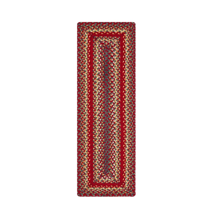 Homespice Decor Jute Braided Accessories Cider Barn Red 572127 11 in. X 36 in. Rect Rug
