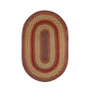 Homespice Decor Jute Braided Cider Barn Red 503121 4 ft. X 6 ft. Oval Rug