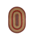 Homespice Decor Jute Braided Cider Barn Red 506122 8 ft. X 10 ft. Oval Rug