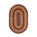 Homespice Decor Jute Braided Cider Barn Red 505125 6 ft. X 9 ft. Oval Rug
