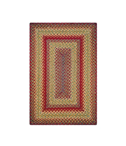 Homespice Decor Jute Braided Cider Barn Red 513120 4 ft. X 6 ft. Rect Rug