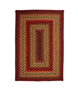 Homespice Decor Jute Braided Cider Barn Red 511126 20 in. X 30 in. Rect Rug