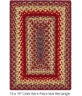 Homespice Decor Jute Braided Accessories Cider Barn Red 240089PS 10 in. X 15 in. Set of 4 Rect Rug
