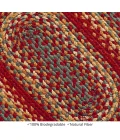 Homespice Decor Jute Braided Accessories Cider Barn Red 240128PS 8 in. X 28 in. Set of 13 Oval Rug