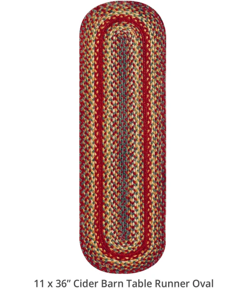 Homespice Decor Jute Braided Accessories Cider Barn Red 240112PS 8 in. X 28 in. Set of 2 Rect Rug