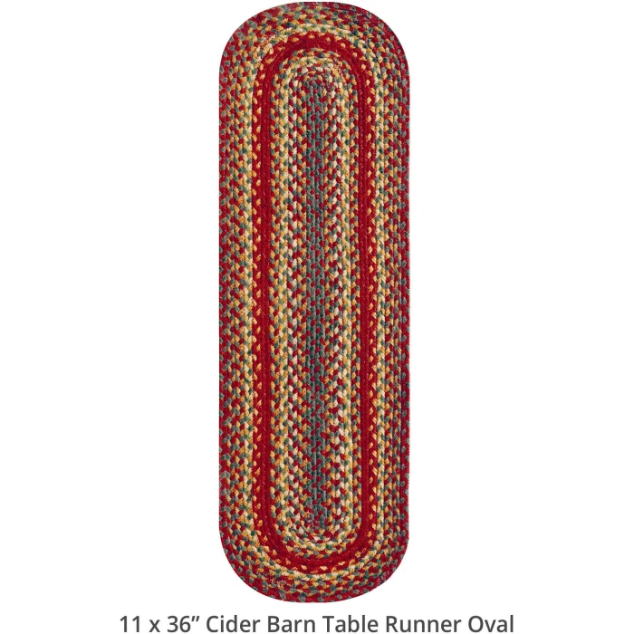 Homespice Decor Jute Braided Accessories Cider Barn Red 240112PS 8 in. X 28 in. Set of 2 Rect Rug