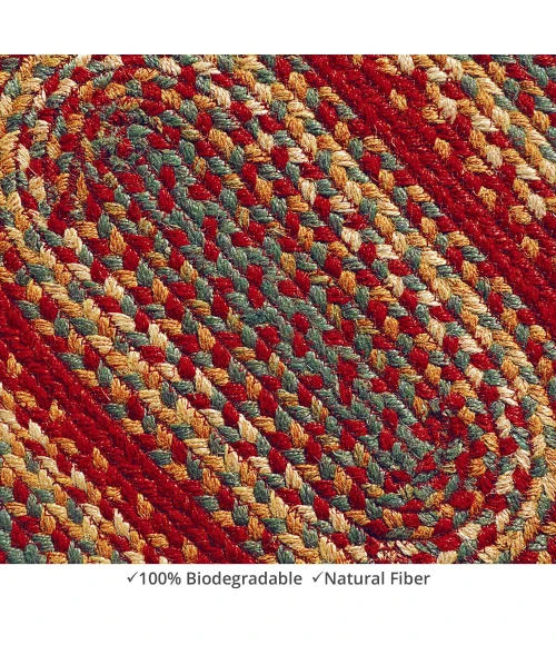 Homespice Decor Jute Braided Accessories Cider Barn Red 240112PS 8 in. X 28 in. Set of 2 Rect Rug