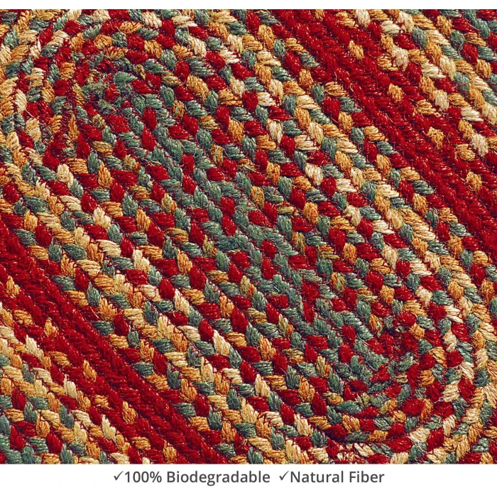 Homespice Decor Jute Braided Accessories Cider Barn Red 240112PS 8 in. X 28 in. Set of 2 Rect Rug