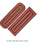 Homespice Decor Jute Braided Accessories Cider Barn Red 240112PS 8 in. X 28 in. Set of 2 Rect Rug