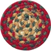 Homespice Decor Jute Braided Accessories Cider Barn Red 240004PS 4 in. Set of 6 Round Rug