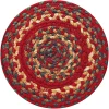 Homespice Decor Jute Braided Accessories Cider Barn Red 240020PS 8 in. Set of 3 Round Rug
