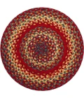 Homespice Decor Jute Braided Accessories Cider Barn Red 240168PS 15 in. Set of 6 Round Rug