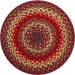 Homespice Decor Jute Braided Accessories Cider Barn Red 240038PS 15 in. Set of 2 Round Rug