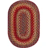 Homespice Decor Jute Braided Accessories Cider Barn Red 240052PS 13 in. X 19 in. Set of 4 Oval Rug
