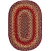Homespice Decor Jute Braided Accessories Cider Barn Red 240052PS 13 in. X 19 in. Set of 4 Oval Rug