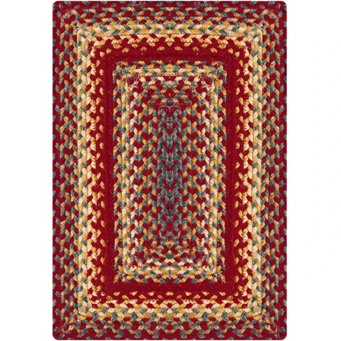 Homespice Decor Jute Braided Accessories Cider Barn Red 240068PS 13 in. X 19 in. Set of 4 Rect Rug