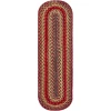 Homespice Decor Jute Braided Accessories Cider Barn Red 240096PS 8 in. X 28 in. Set of 2 Oval Rug
