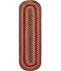 Homespice Decor Jute Braided Accessories Cider Barn Red 240128PS 8 in. X 28 in. Set of 13 Oval Rug