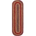 Homespice Decor Jute Braided Accessories Cider Barn Red 240096PS 8 in. X 28 in. Set of 2 Oval Rug