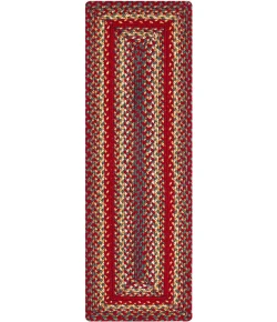 Homespice Decor Jute Braided Accessories Cider Barn Red 240112PS 8 in. X 28 in. Set of 2 Rect Rug
