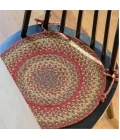 Homespice Decor Jute Braided Accessories Cider Barn Red 240159PS 15 in. X 15 in. Set of 2 Round Rug