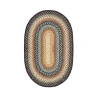 Homespice Decor Cotton Braided Cocoa Bean Black 403216 4 ft. X 6 ft. Oval Rug