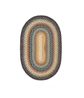 Homespice Decor Cotton Braided Cocoa Bean Black 403216 4 ft. X 6 ft. Oval Rug